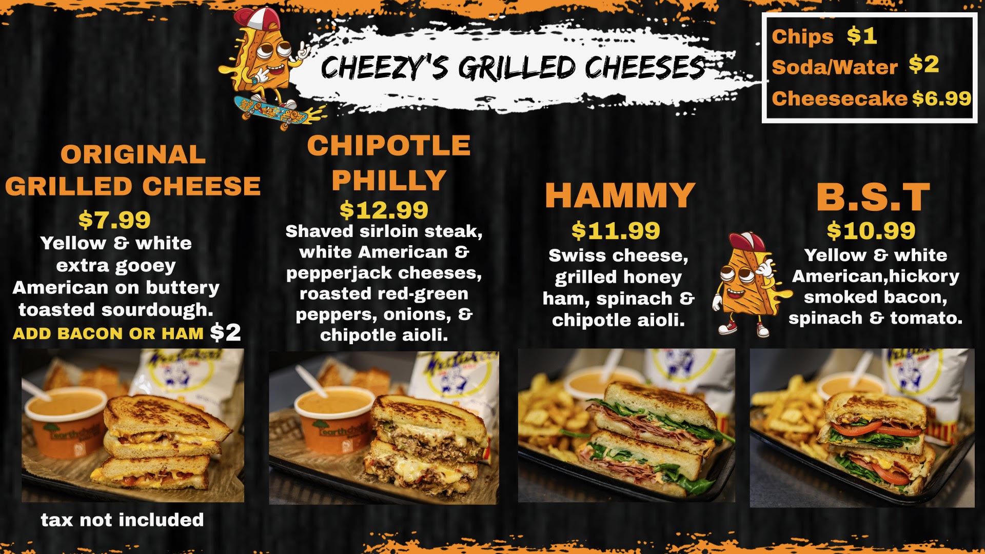 Authentic dining at Cheezy's Grilled Cheeses